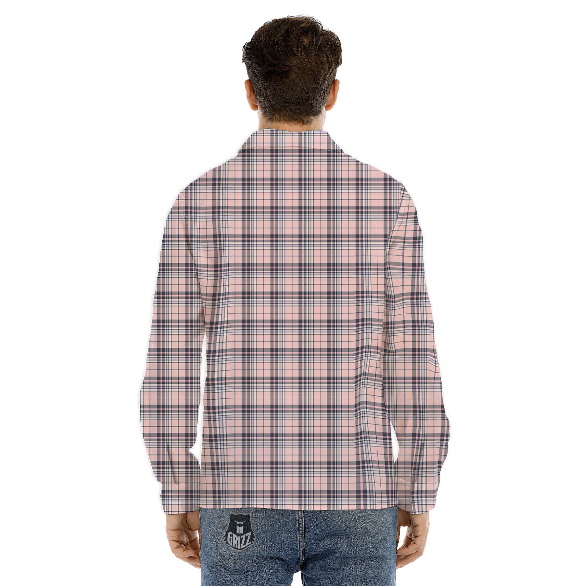 Neon Chess Pieces Print Pattern Men's Dress Shirts-grizzshop