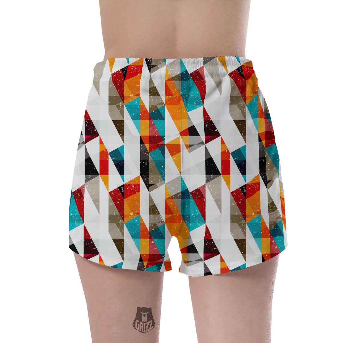 Neon Geometric Women's Shorts-grizzshop