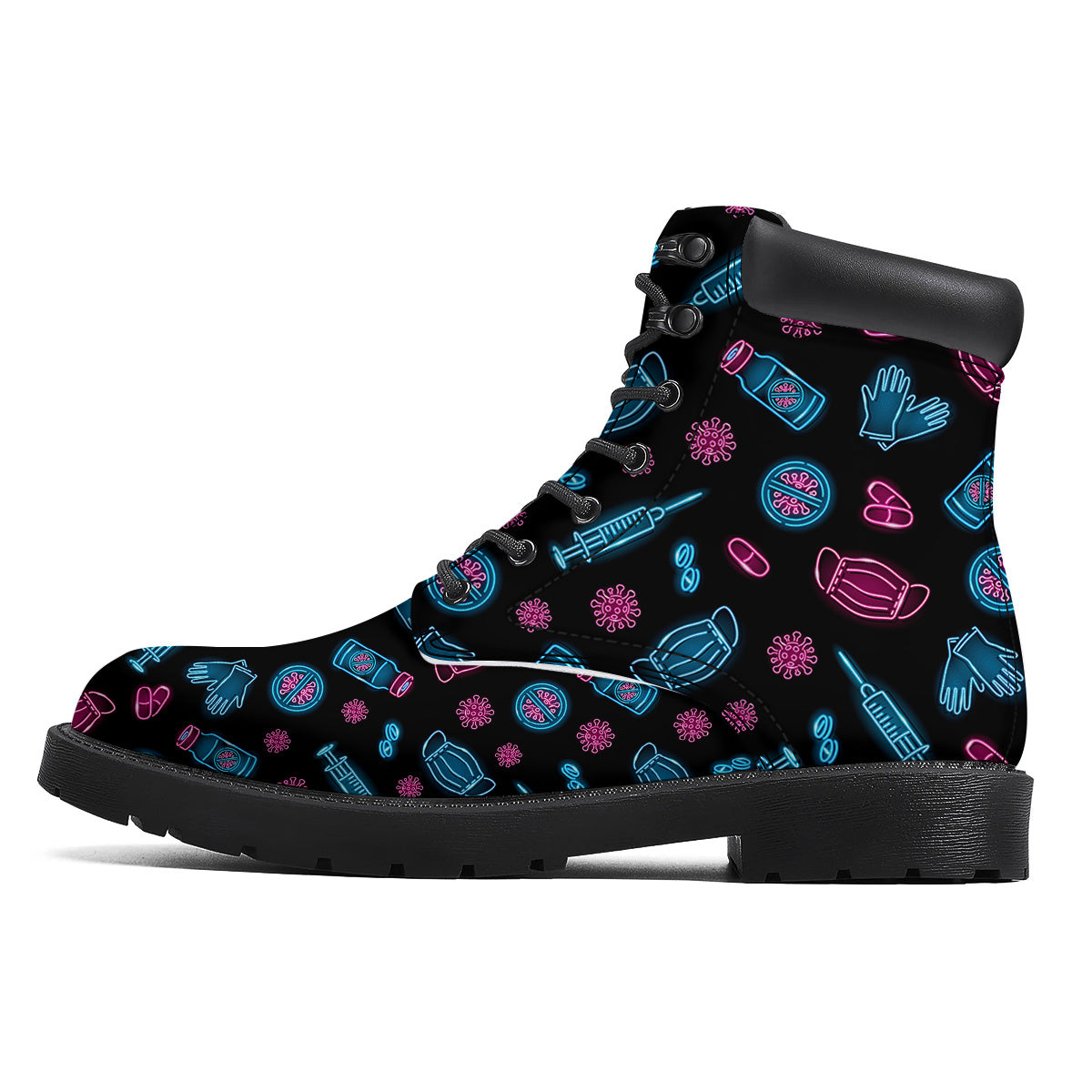 Neon Medical Equipment Print Pattern Boots-grizzshop