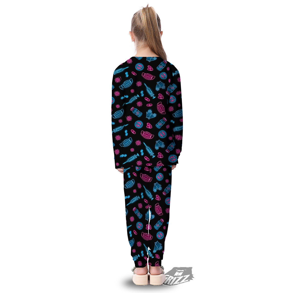 Neon Medical Equipment Print Pattern Kid's Pajamas-grizzshop