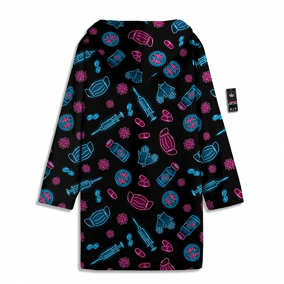 Neon Medical Equipment Print Pattern Men's Windbreaker Jacket-grizzshop