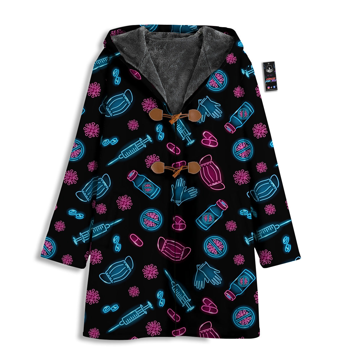 Neon Medical Equipment Print Pattern Men's Windbreaker Jacket-grizzshop