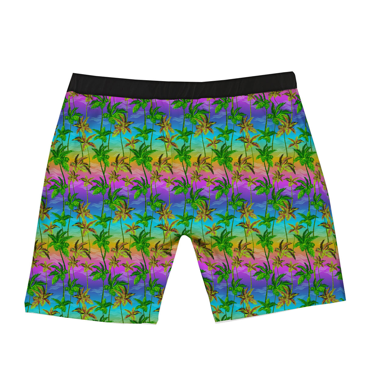 Neon Palm Tree Print Pattern Boxer Briefs-grizzshop