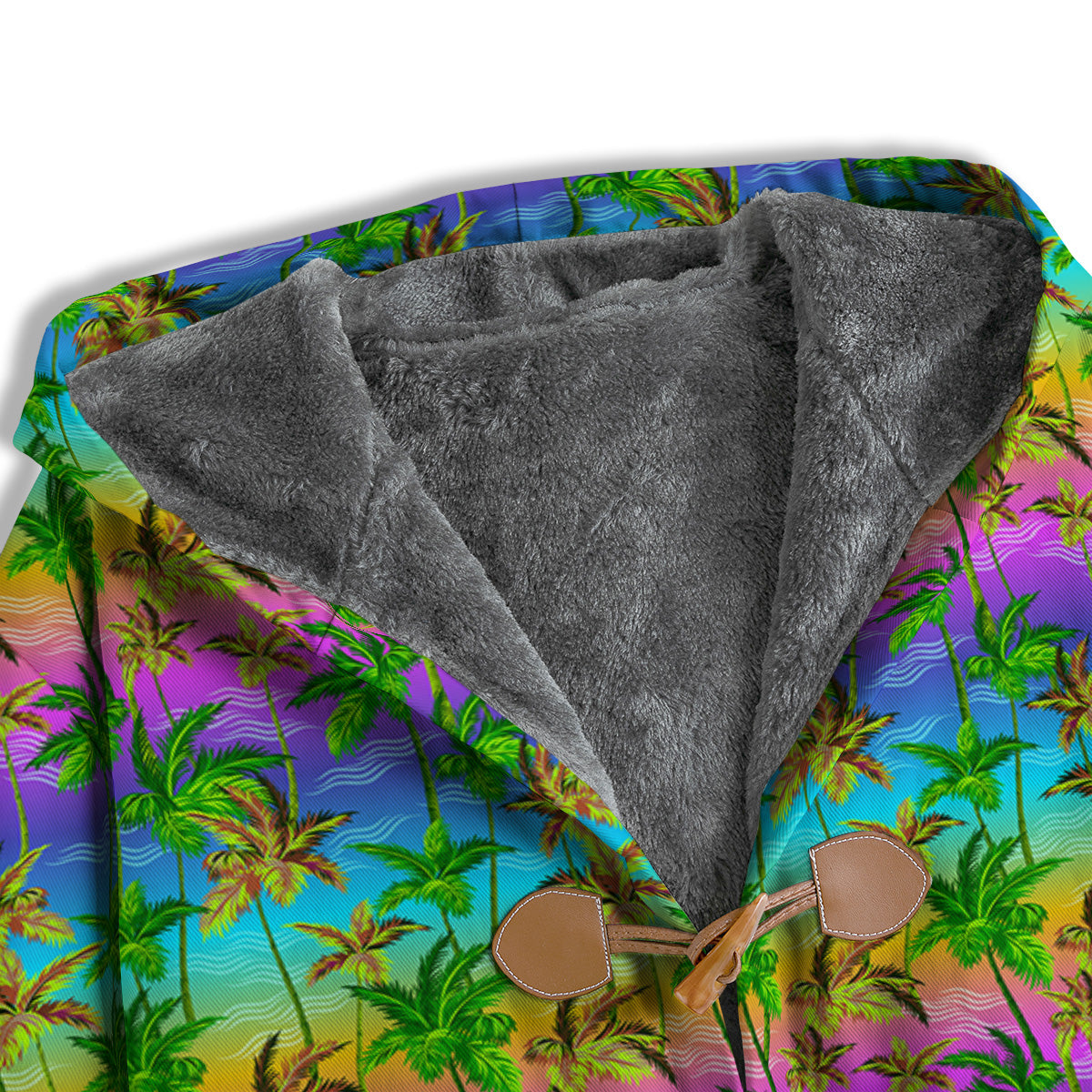 Neon Palm Tree Print Pattern Men's Windbreaker Jacket-grizzshop
