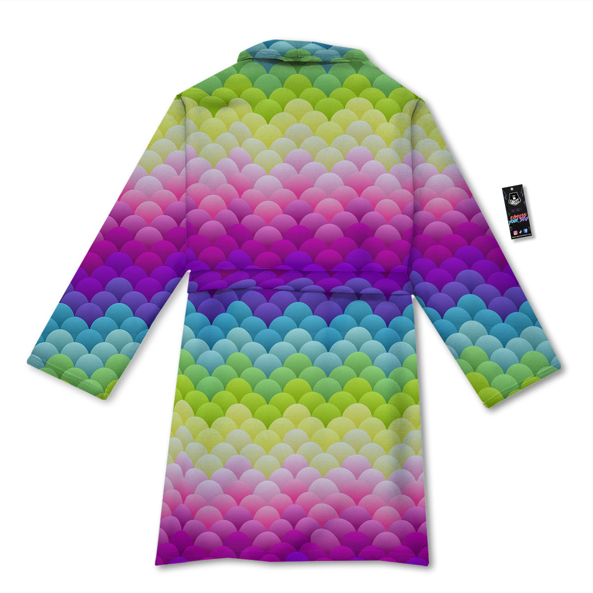 Neon Rainbow Light Blobs Print Pattern Bathrobe-grizzshop