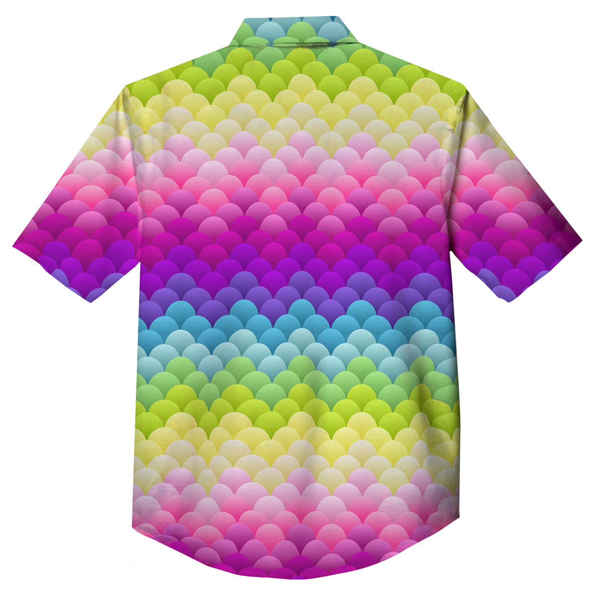 Neon Rainbow Light Blobs Print Pattern Button Up Shirt-grizzshop