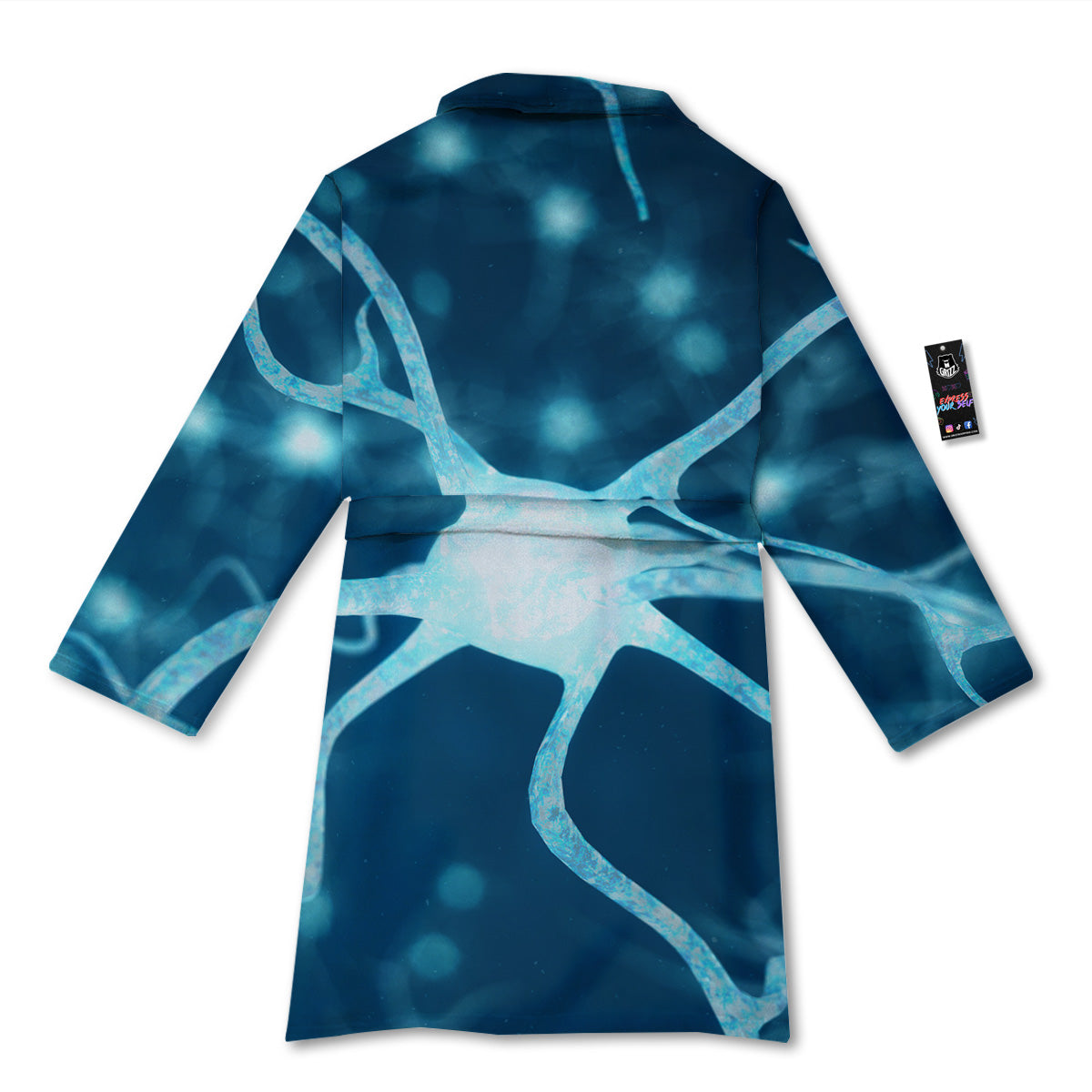 Neurons Inside The Brain Print Bathrobe-grizzshop