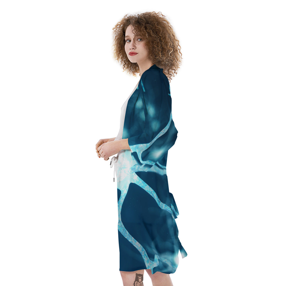 Neurons Inside The Brain Print Kimono-grizzshop