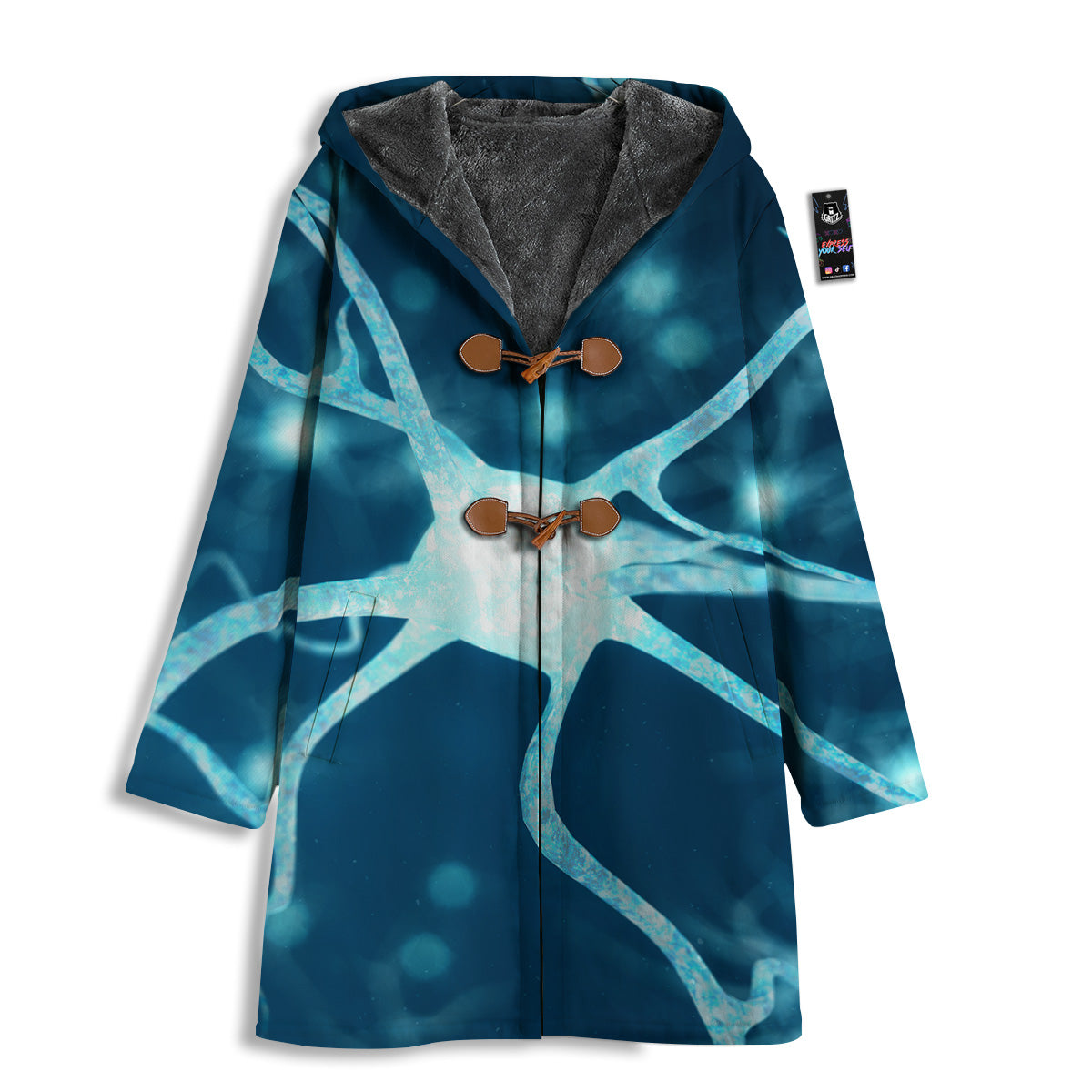 Neurons Inside The Brain Print Men's Windbreaker Jacket-grizzshop