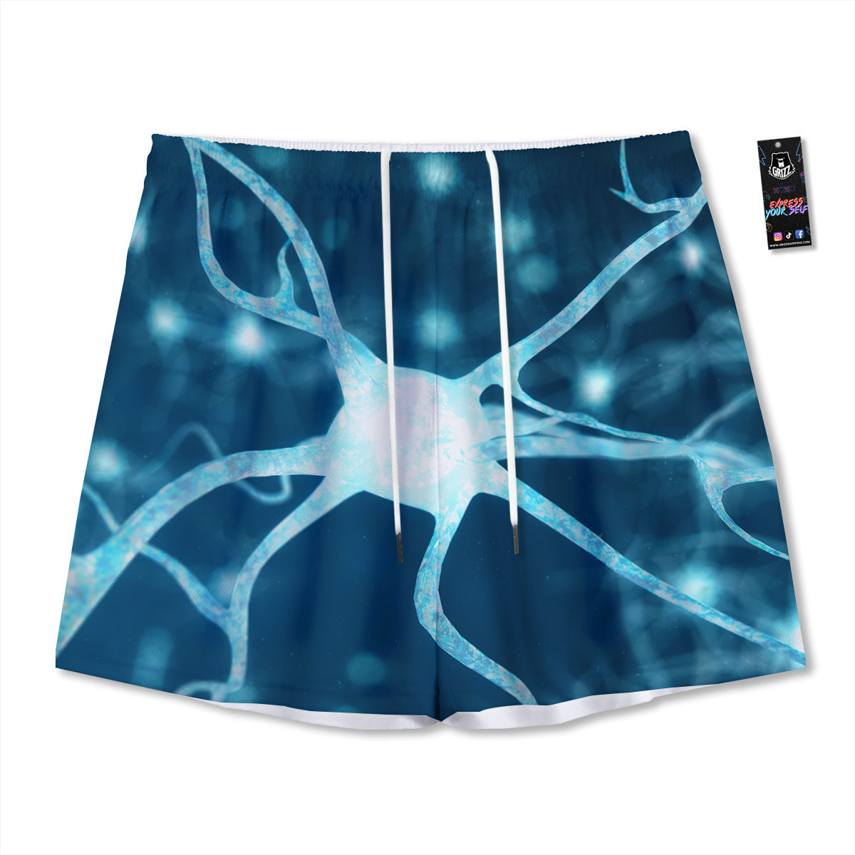 Mermaid Cute Print Pattern Mesh Shorts