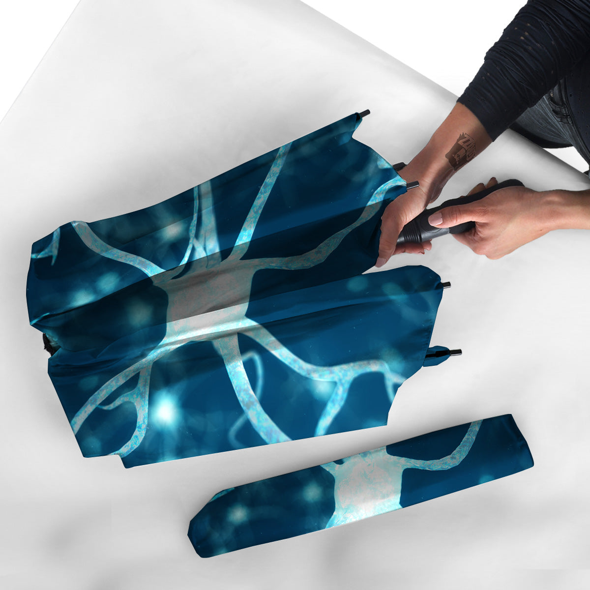 Neurons Inside The Brain Print Umbrella-grizzshop