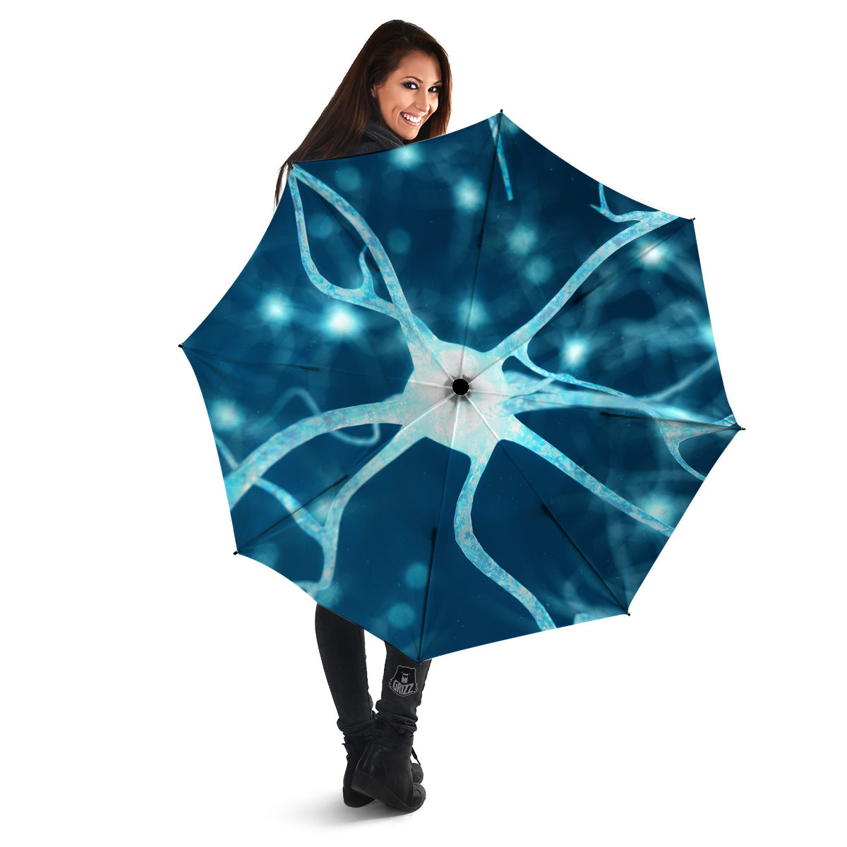 Neurons Inside The Brain Print Umbrella-grizzshop