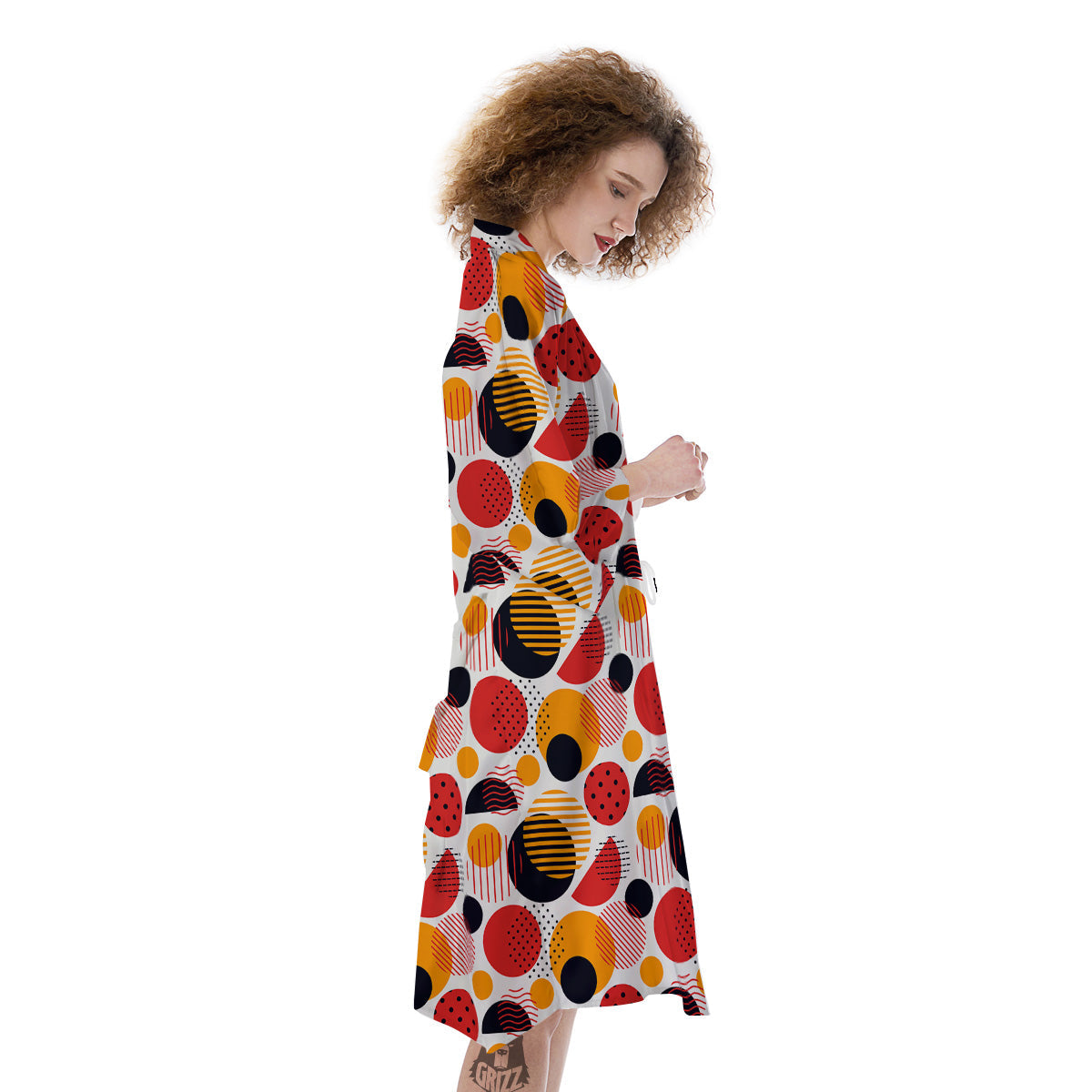 New Style Polka Dot Ornaments Print Pattern Kimono-grizzshop