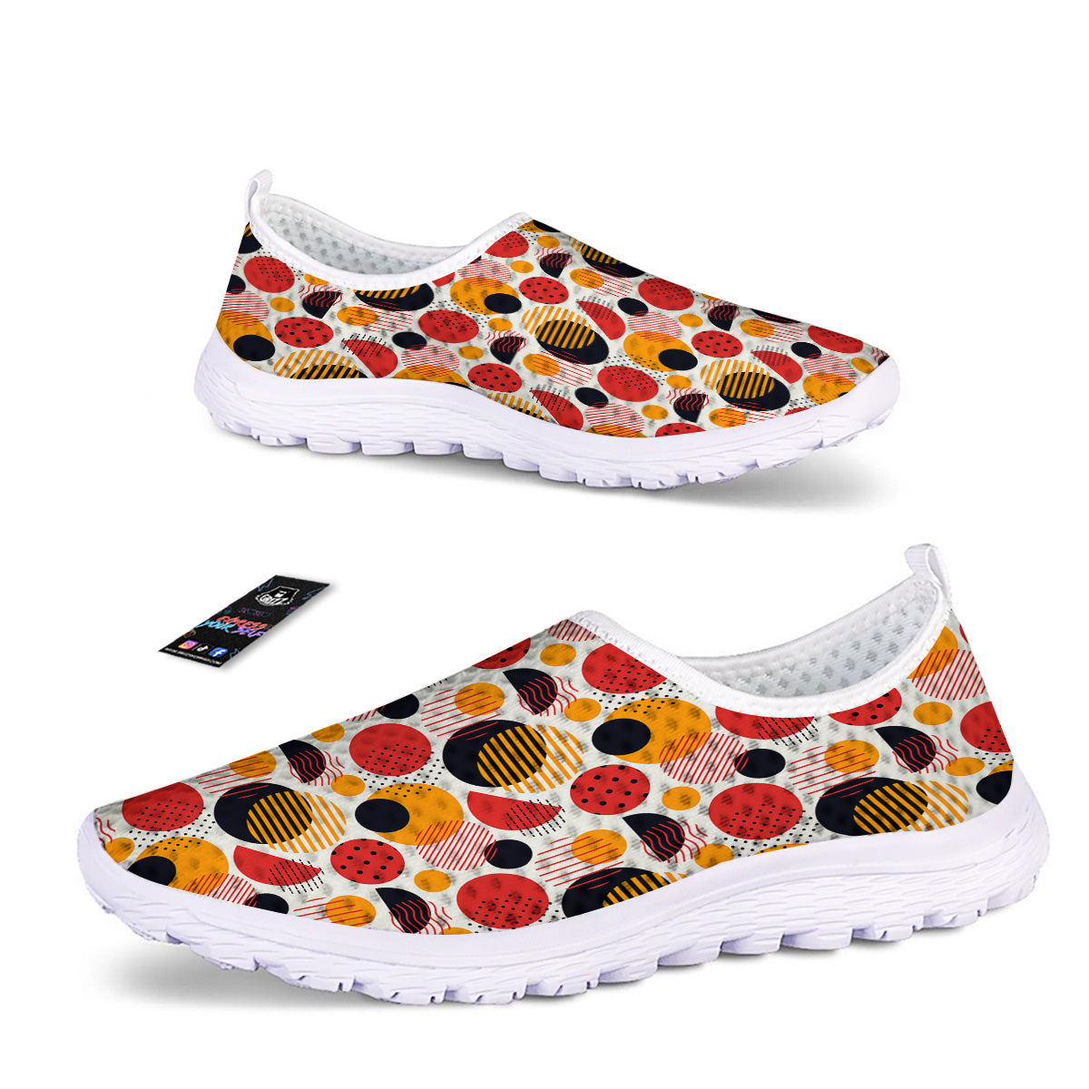New Style Polka Dot Ornaments Print Pattern Nurse Shoes-grizzshop