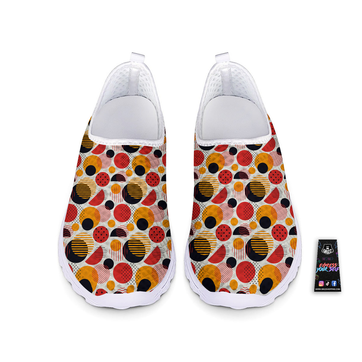 New Style Polka Dot Ornaments Print Pattern Nurse Shoes-grizzshop