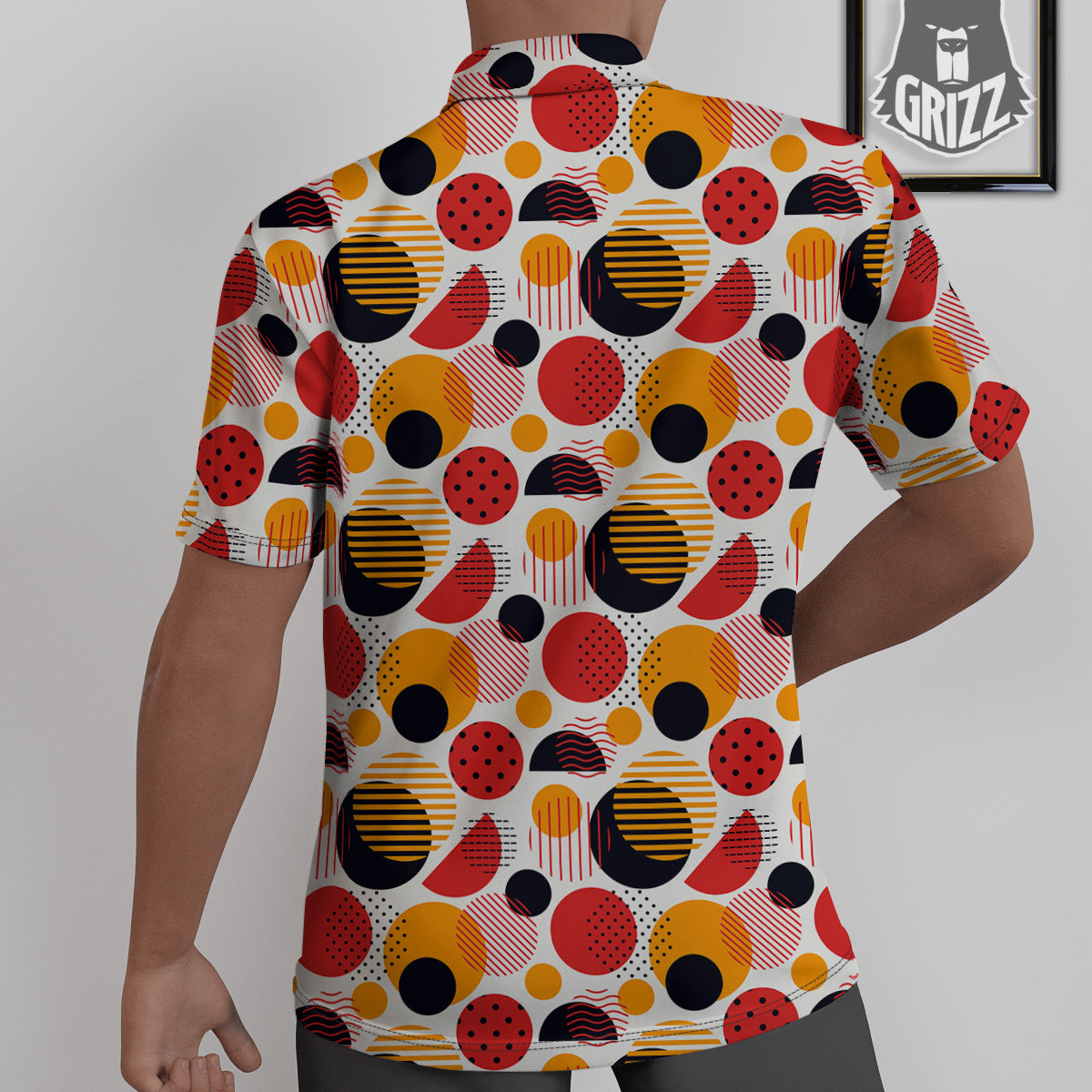 New Style Polka Dot Ornaments Print Pattern Untucked Shirts-grizzshop