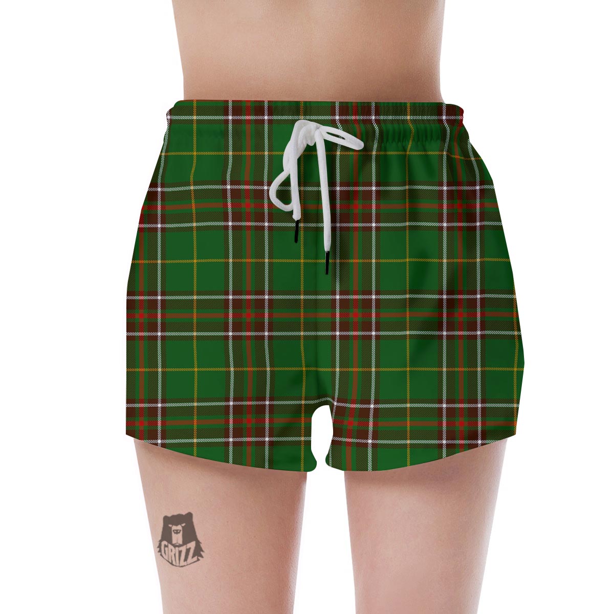Newfoundland Tartan Green Plaid Women's Shorts-grizzshop