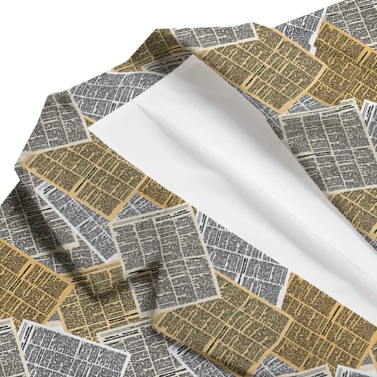 Newspaper Print Pattern Men's Blazer-grizzshop