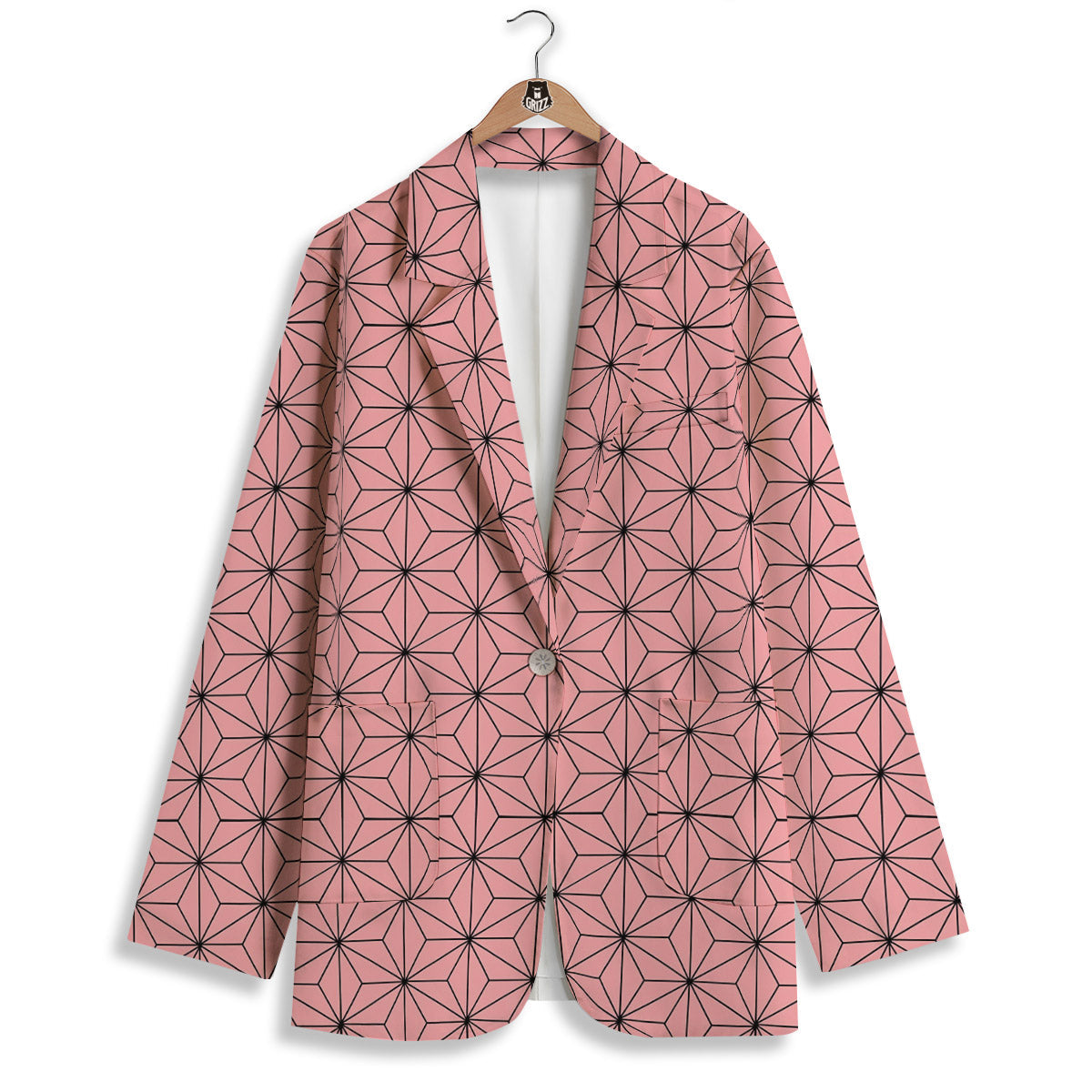 Nezuko Print Pattern Women's Blazer-grizzshop