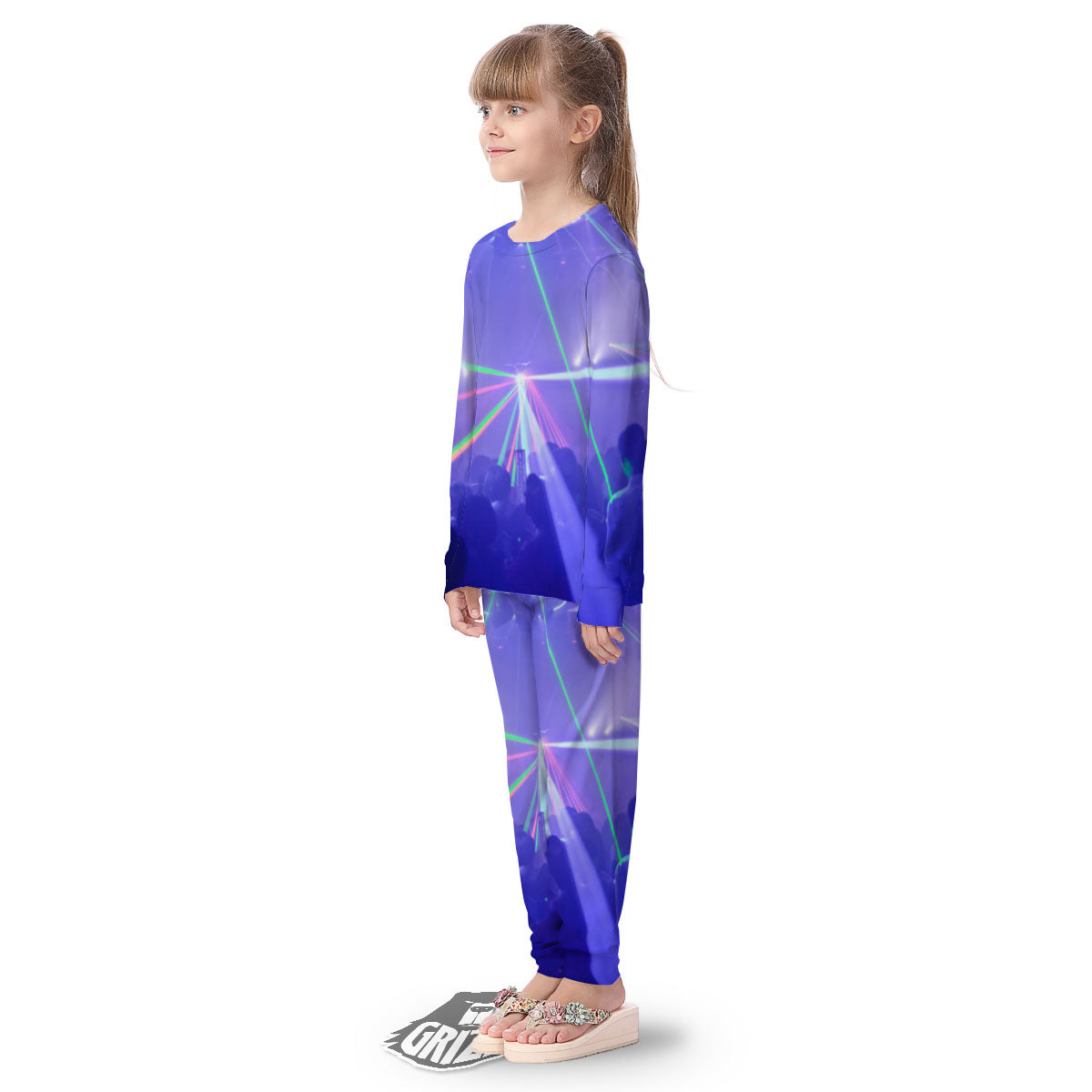 Nightclub EDM Party Print Kid's Pajamas-grizzshop