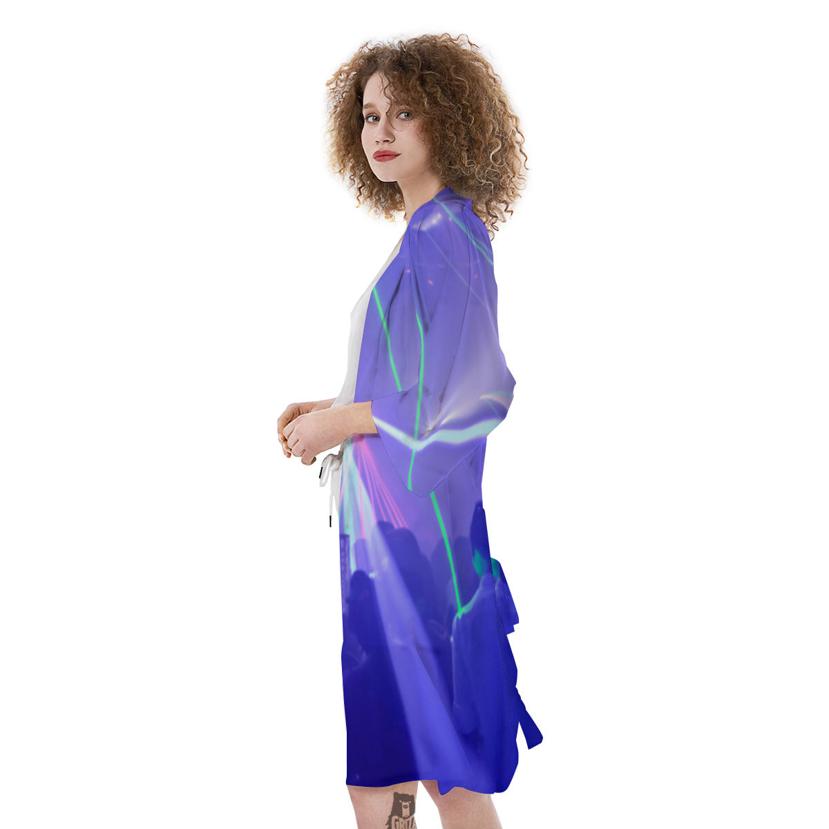 Nightclub EDM Party Print Kimono-grizzshop
