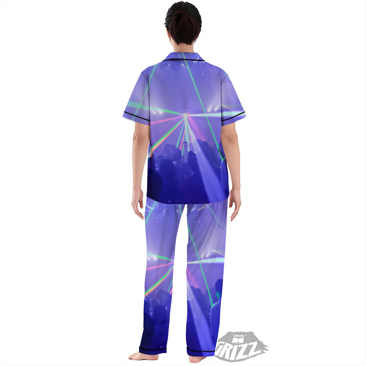 Nightclub EDM Party Print Women's Pajamas Set-grizzshop