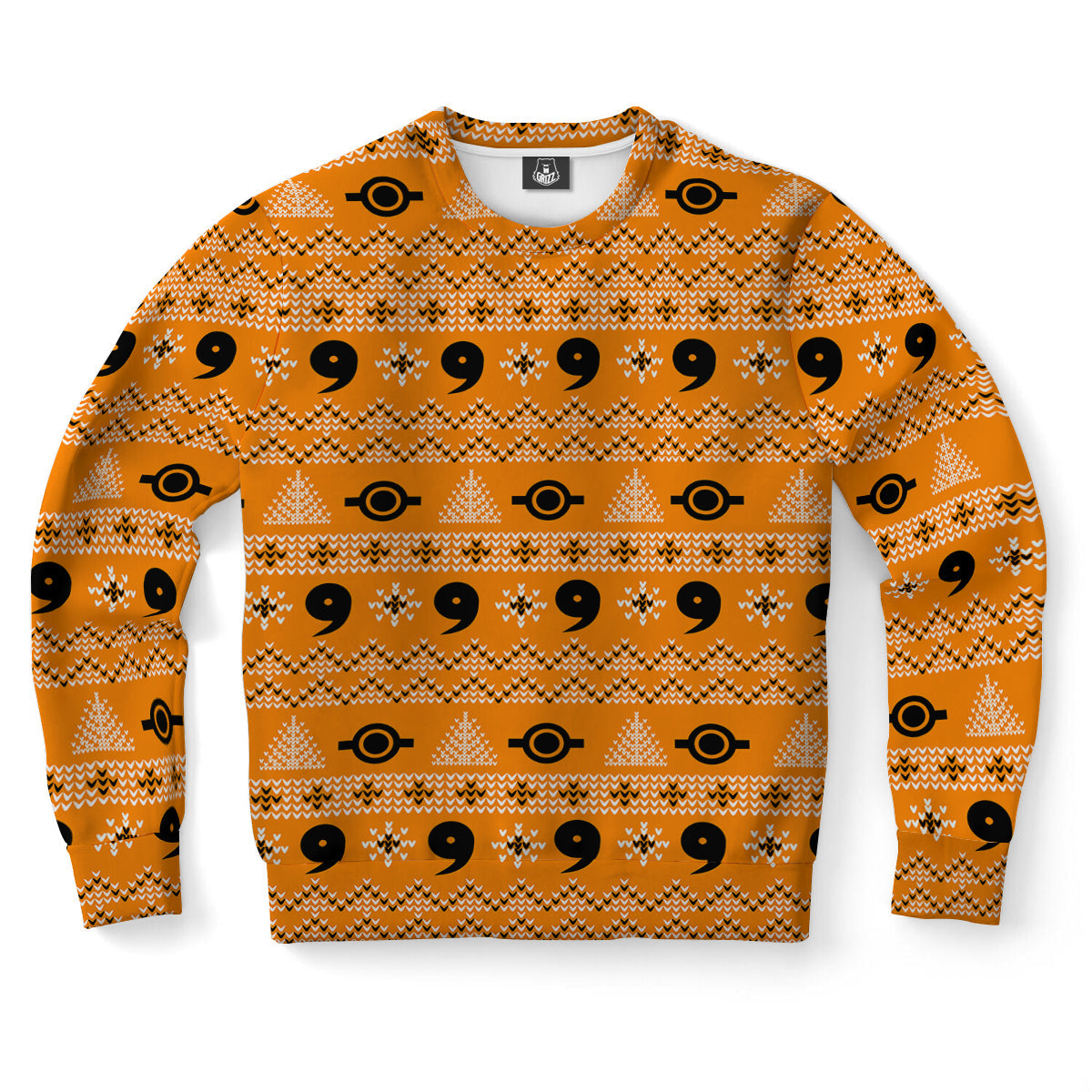 Nine Tail Mode Pattern Ugly Christmas Sweater-grizzshop