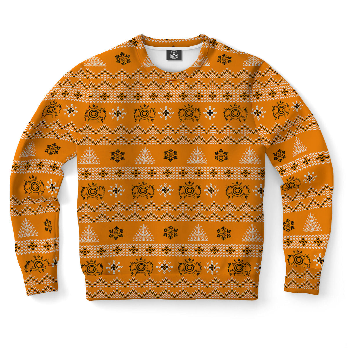 Nine Tail Seal Pattern Ugly Christmas Sweater-grizzshop