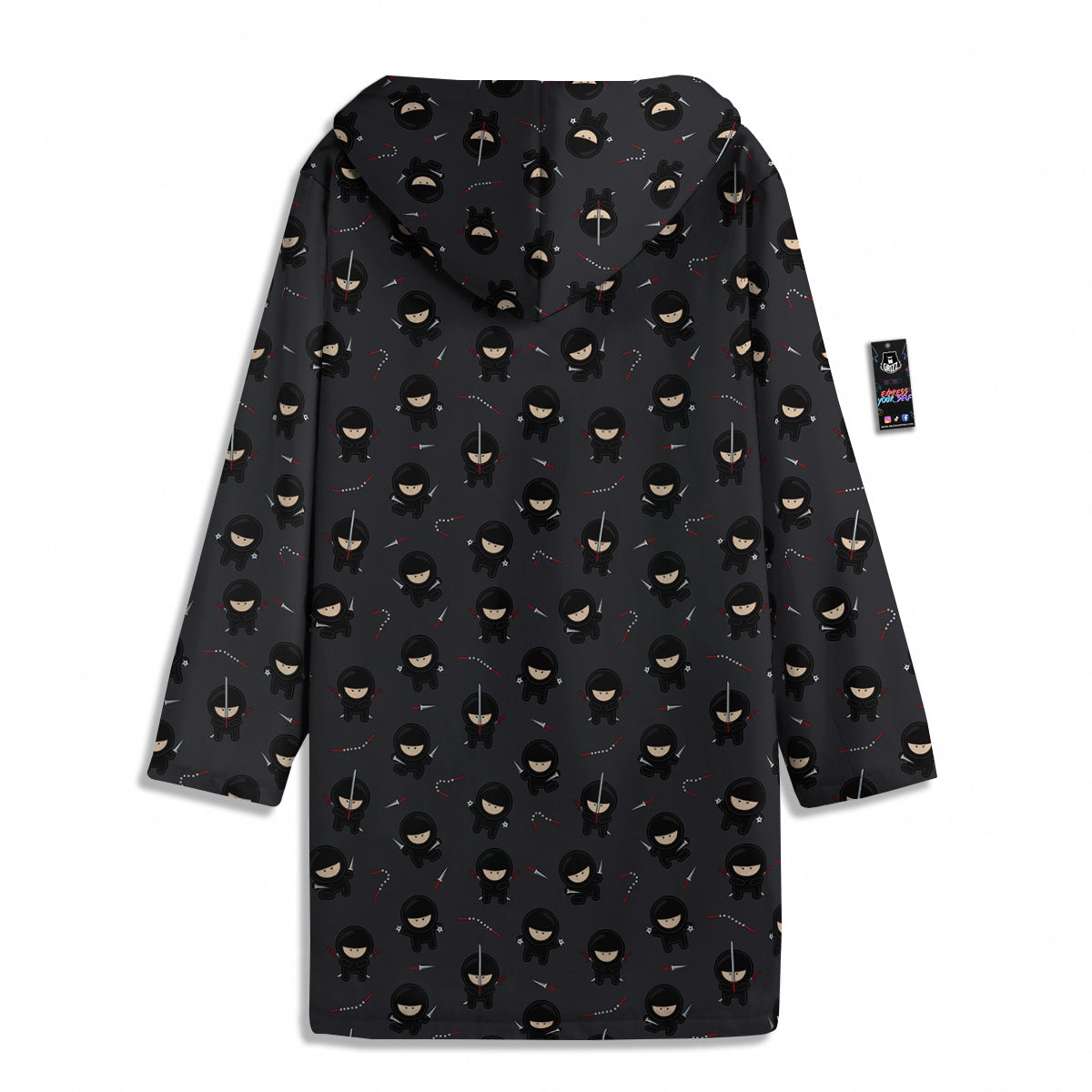 Ninja Cute Print Pattern Men's Windbreaker Jacket-grizzshop
