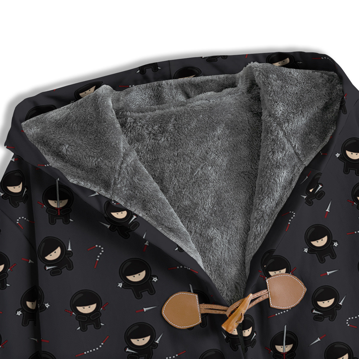 Ninja Cute Print Pattern Men's Windbreaker Jacket-grizzshop