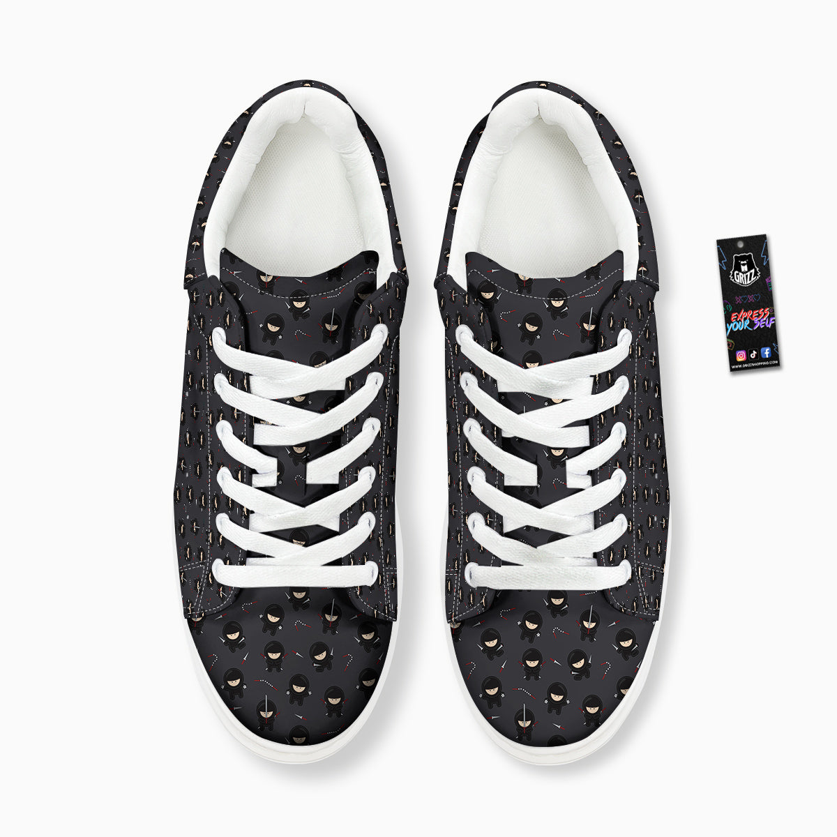 Ninja Cute Print Pattern Platform Shoes-grizzshop