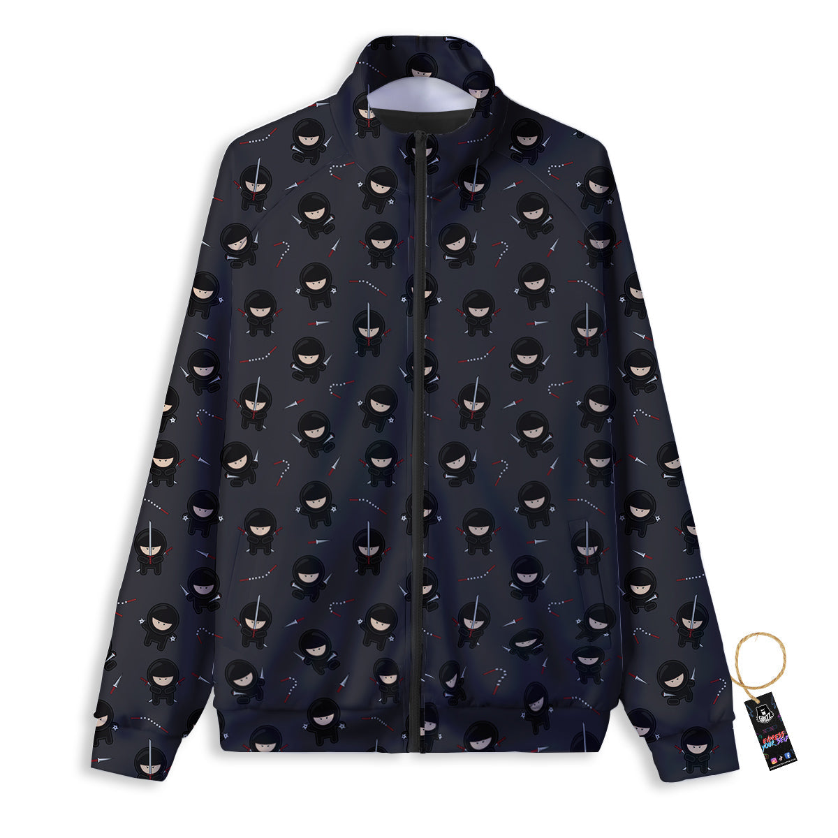 Ninja Cute Print Pattern Track Jacket-grizzshop