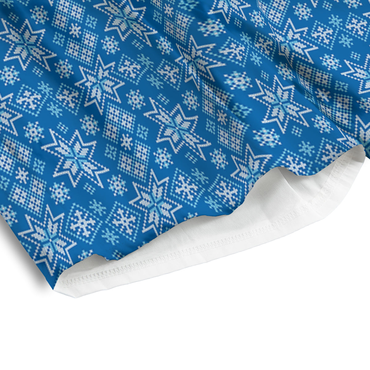 Nordic Knitted Christmas Print Pattern Men's Athletic Shorts