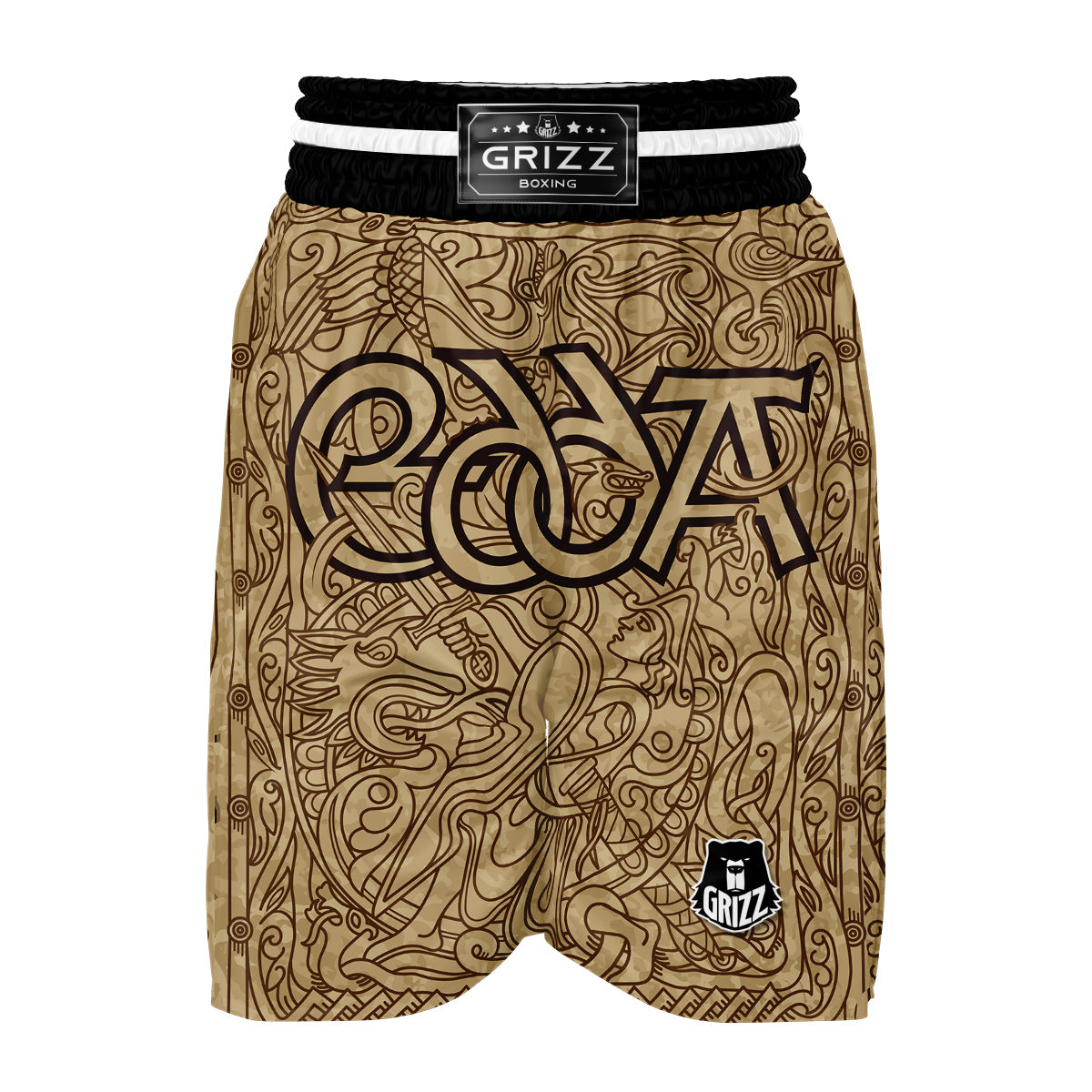 Norse Edda Viking Boxing Shorts-grizzshop