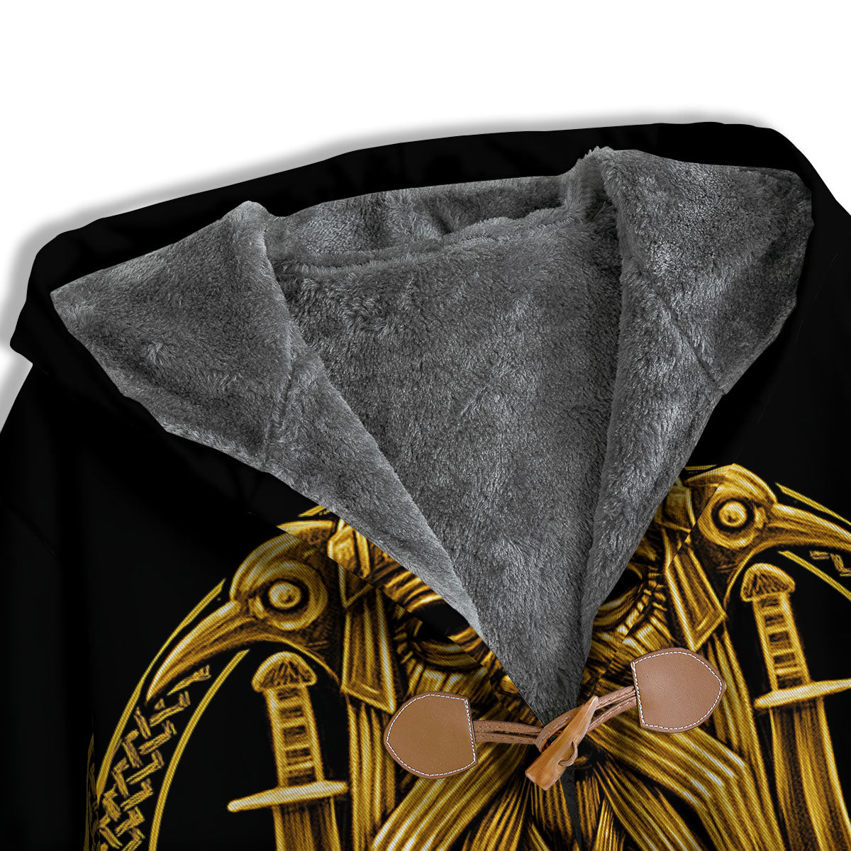Norse God Odin Gold Viking Print Men's Windbreaker Jacket-grizzshop