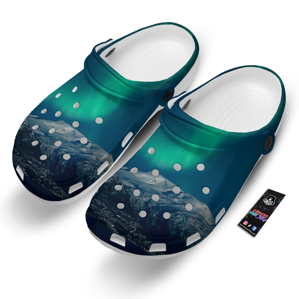 Northern Lights Print Clog-grizzshop