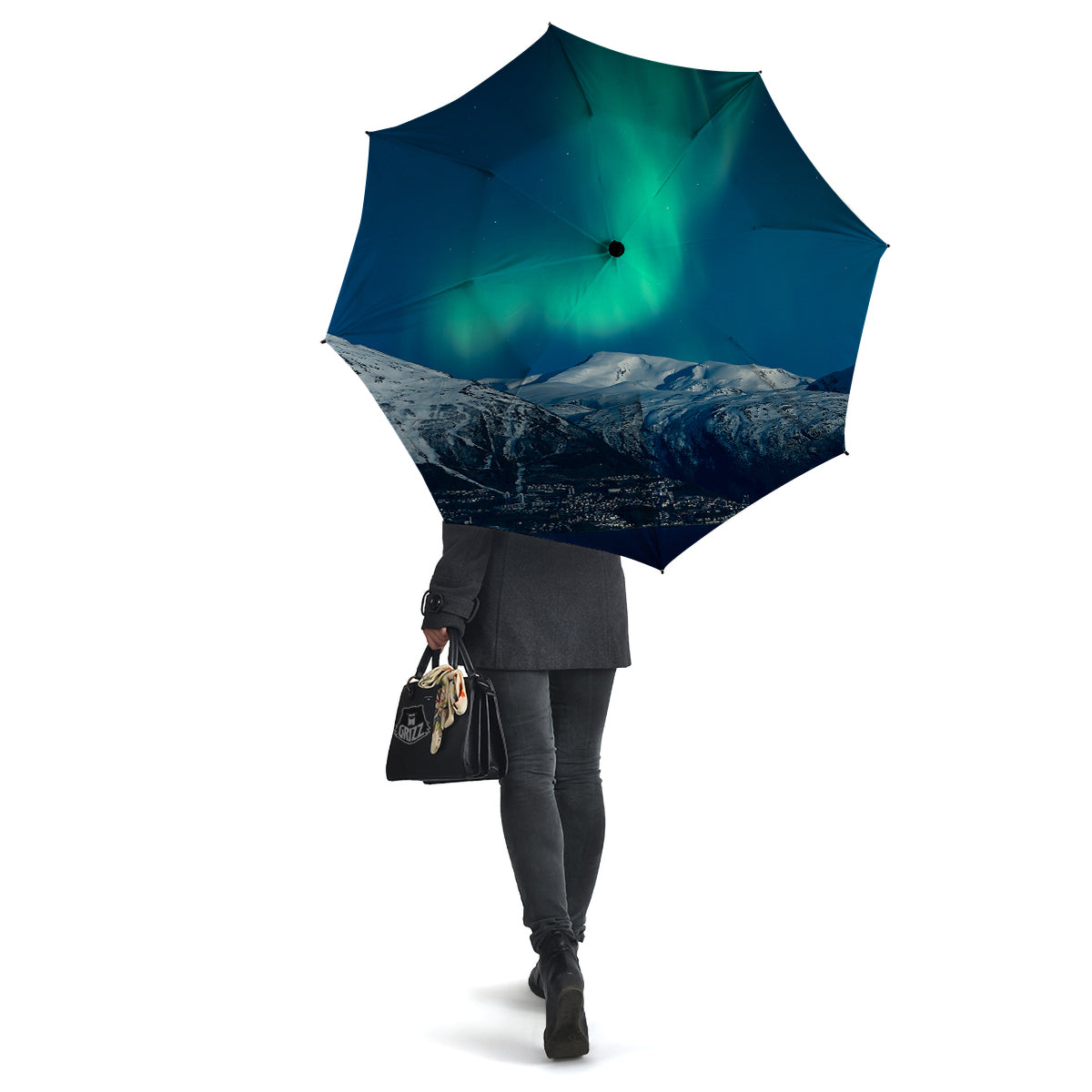 Northern Lights Print Umbrella-grizzshop