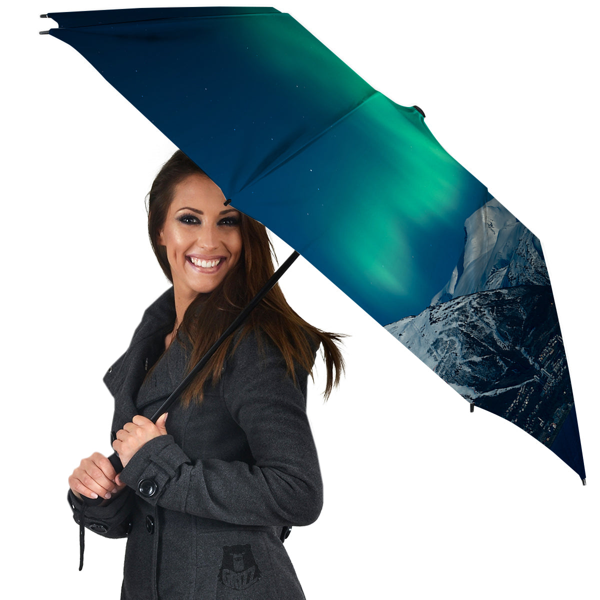Northern Lights Print Umbrella-grizzshop