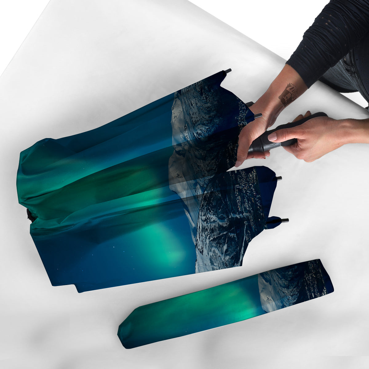 Northern Lights Print Umbrella-grizzshop