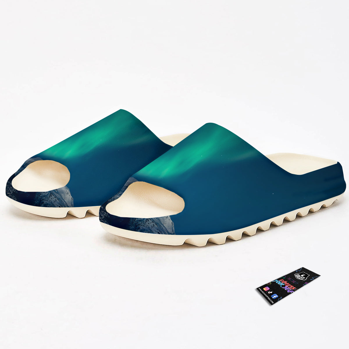 Northern Lights Print Sandals-grizzshop