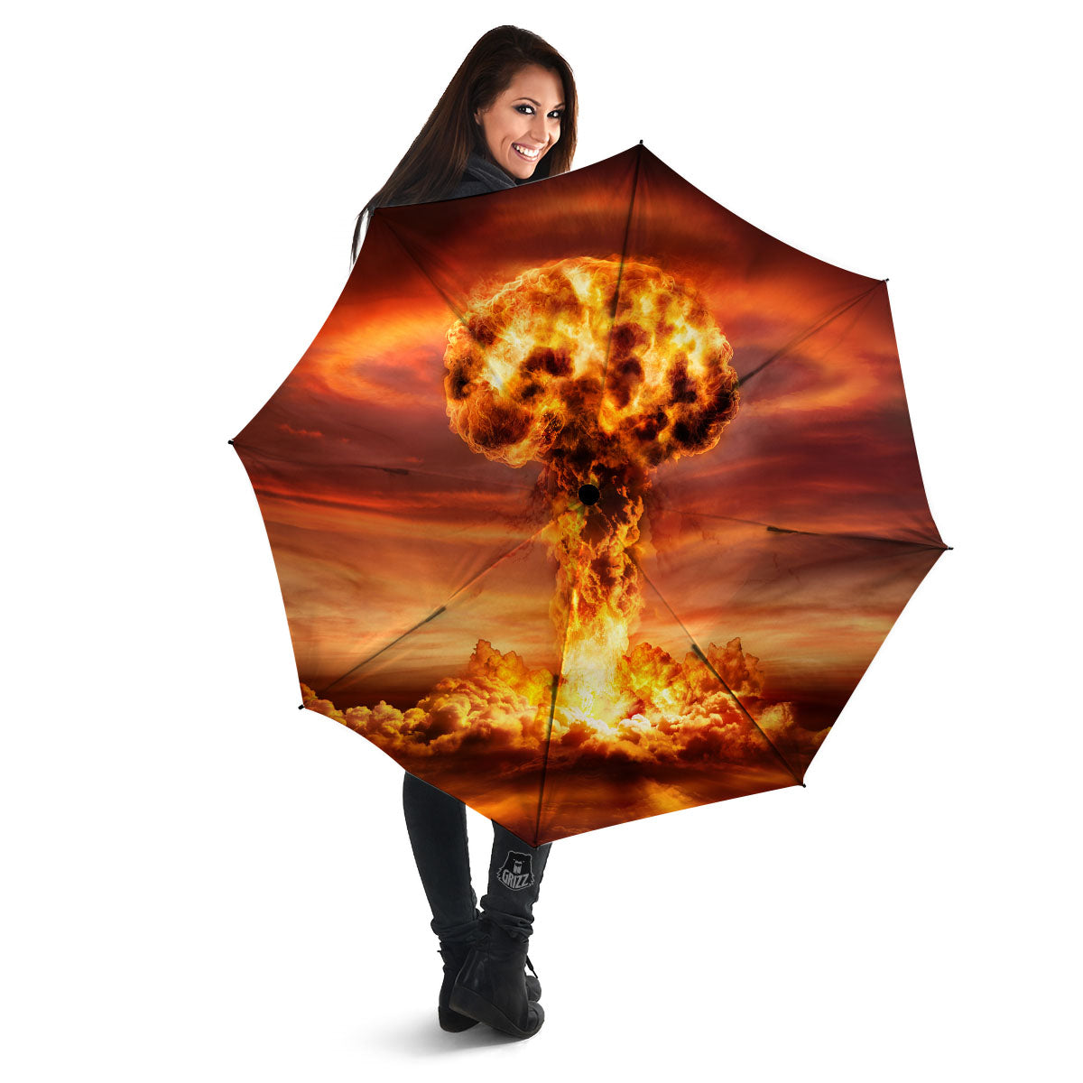 Nuclear Bomb Explosion Print Umbrella-grizzshop