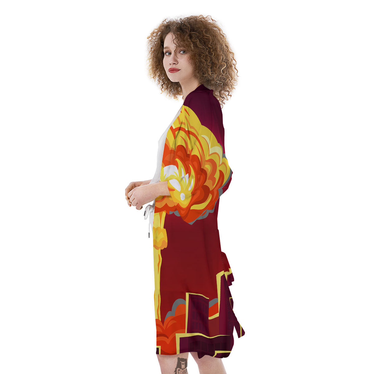 Nuclear Explosion In City Print Kimono-grizzshop