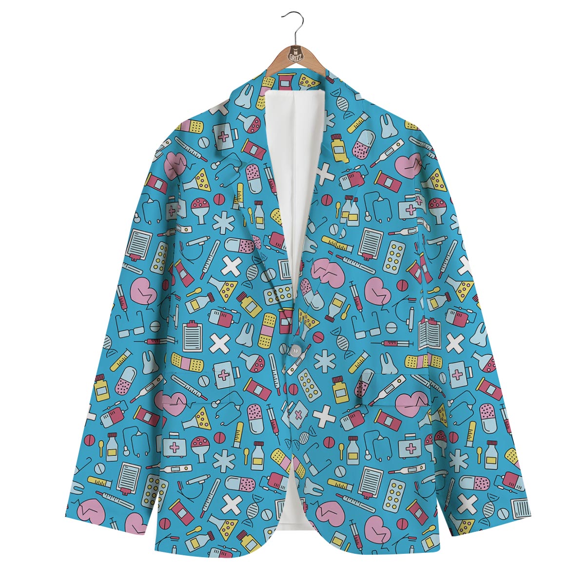 Nurse Print Pattern Men's Blazer-grizzshop