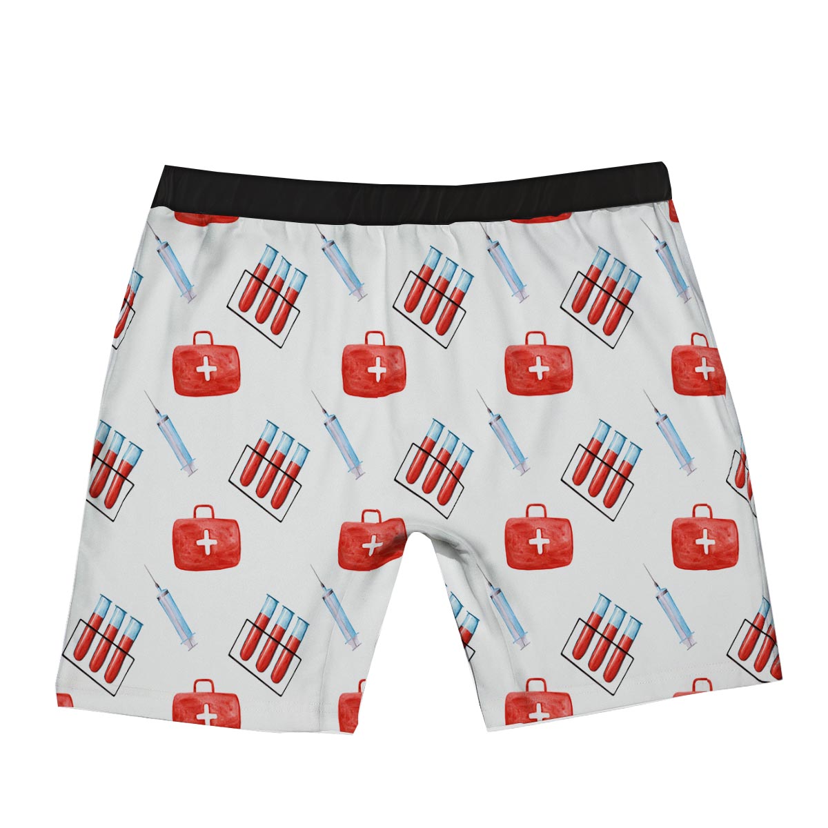 Nurse White And Red Print Pattern Boxer Briefs-grizzshop