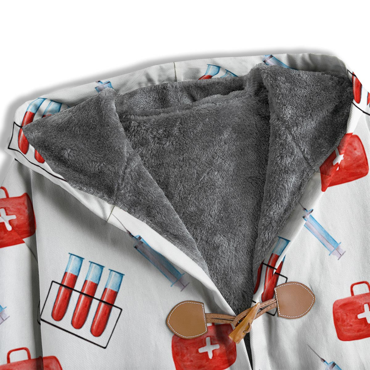 Nurse White And Red Print Pattern Men's Windbreaker Jacket-grizzshop