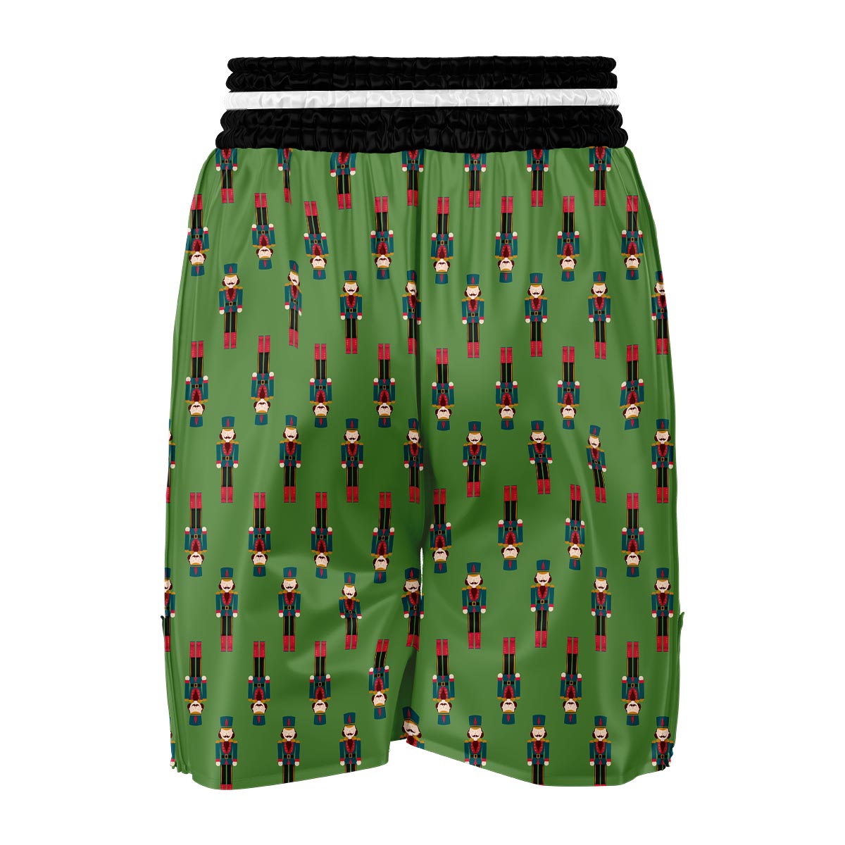 Nutcracker Green Pattern Print Boxing Shorts-grizzshop