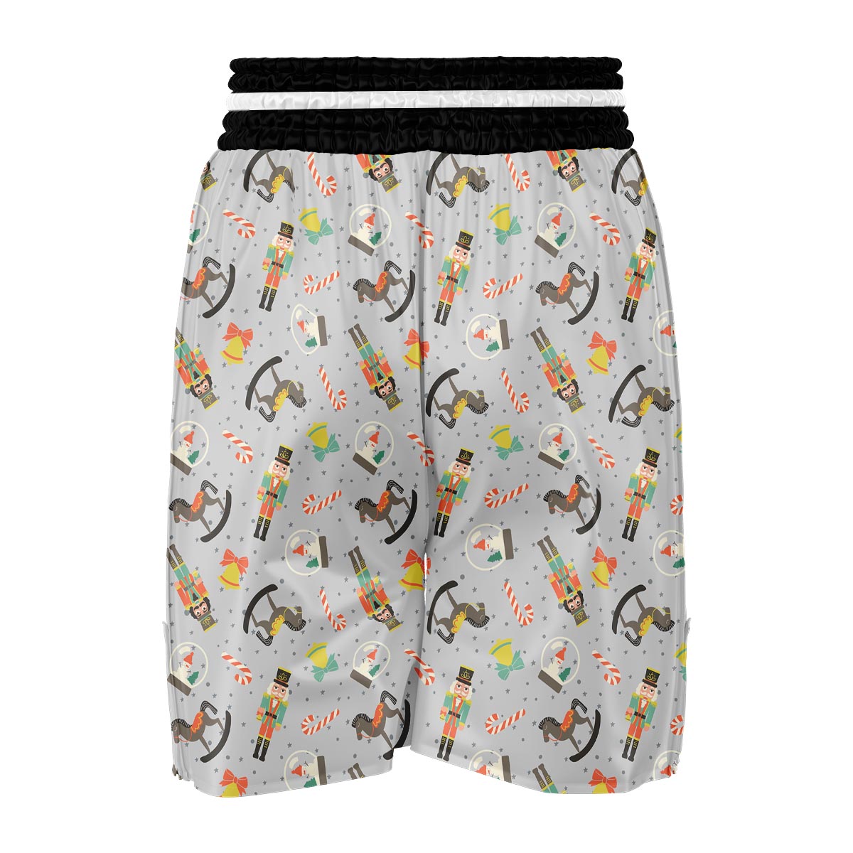 Nutcracker Pattern Print Boxing Shorts-grizzshop
