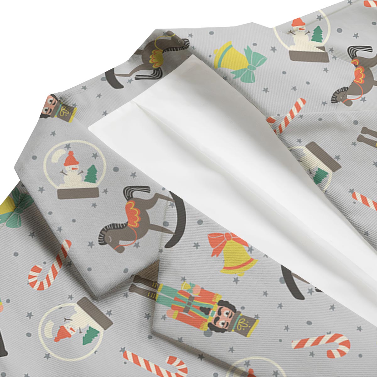 Nutcracker Pattern Print Men's Blazer-grizzshop