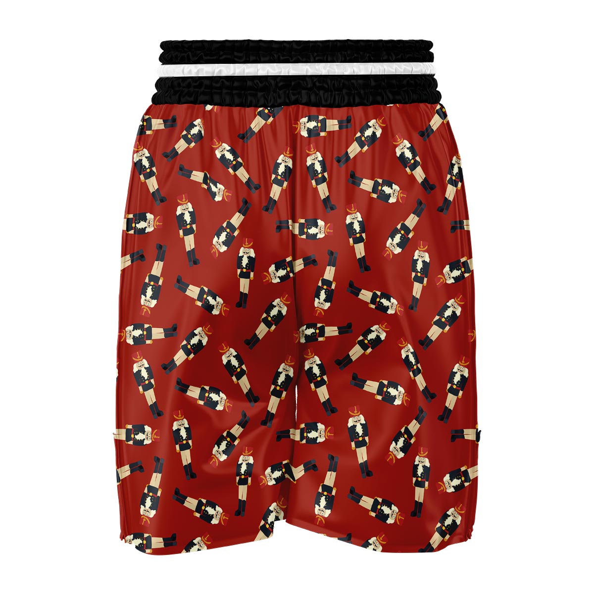 Nutcracker Red Pattern Print Boxing Shorts-grizzshop