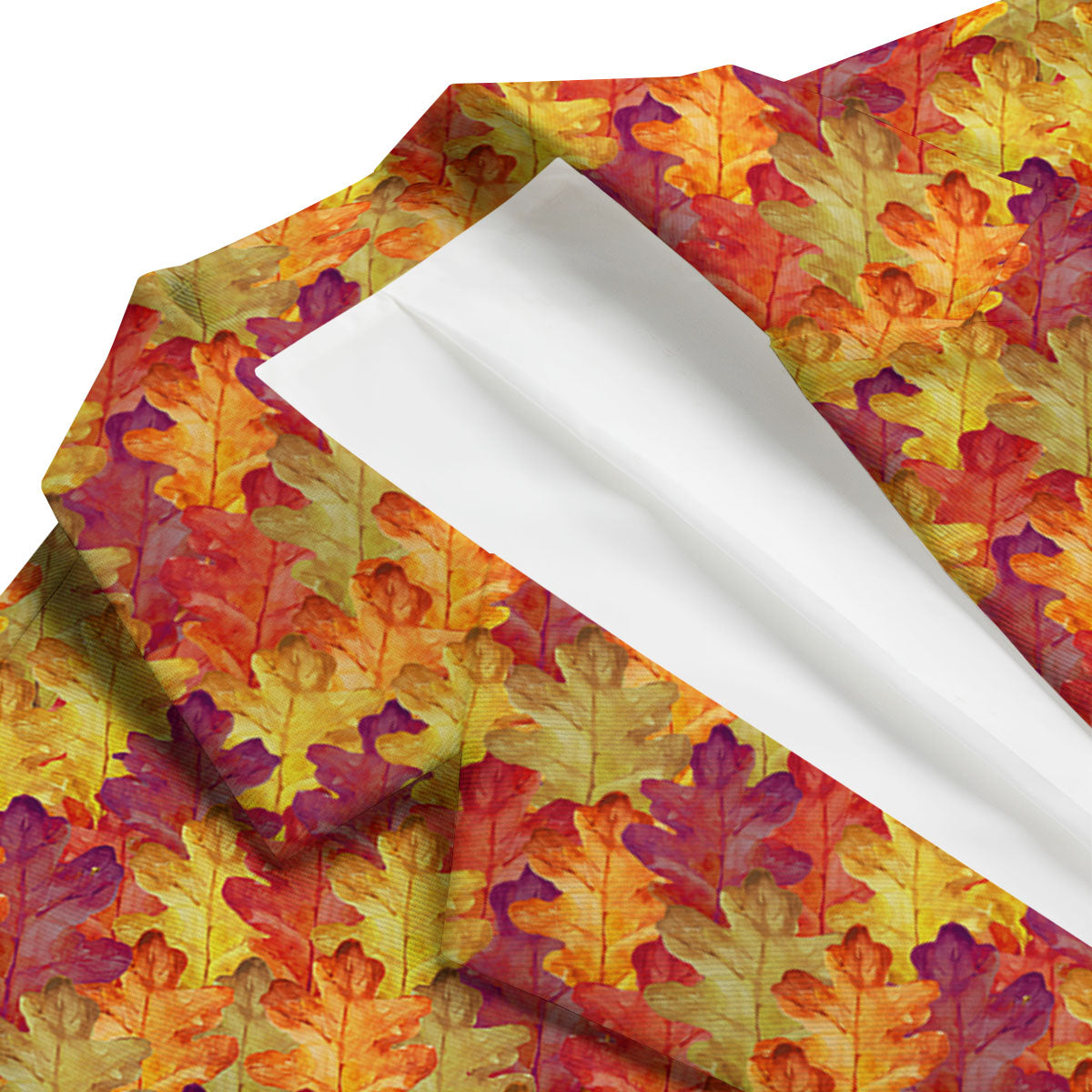 Oak Leaf Autumn Print Men's Blazer-grizzshop